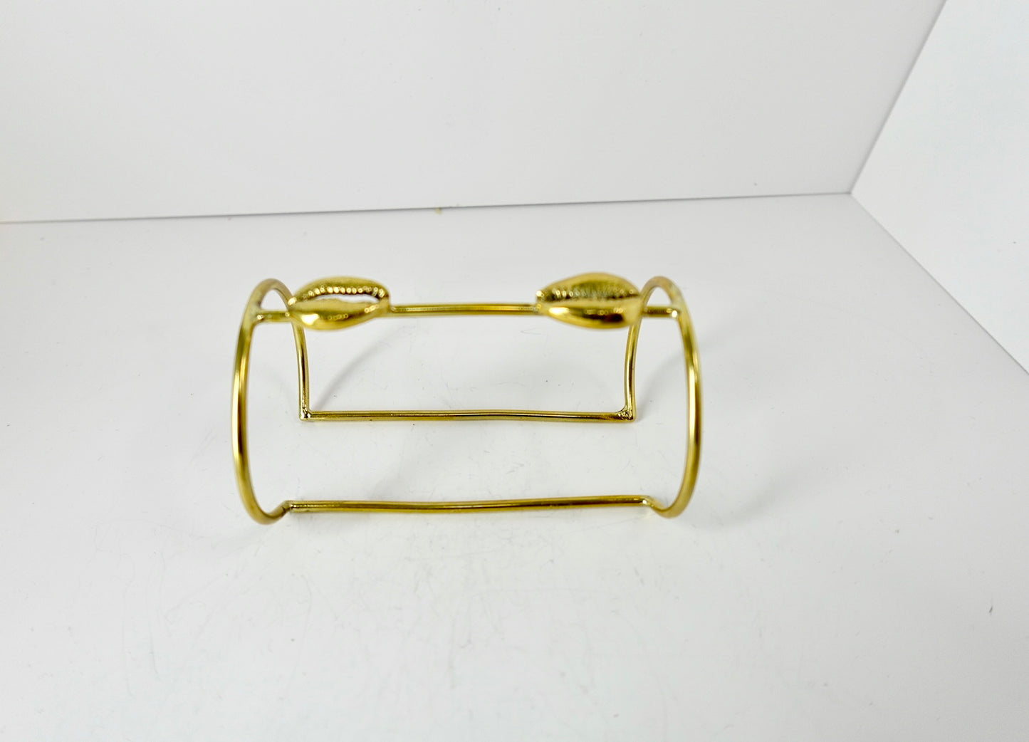 ‘SANAA’ Brass Cowrie Shell Cuff Bracelet