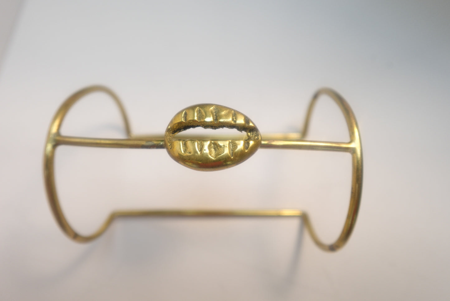 ‘SANAA’ Brass One Cowrie Shell Cuff bracelet