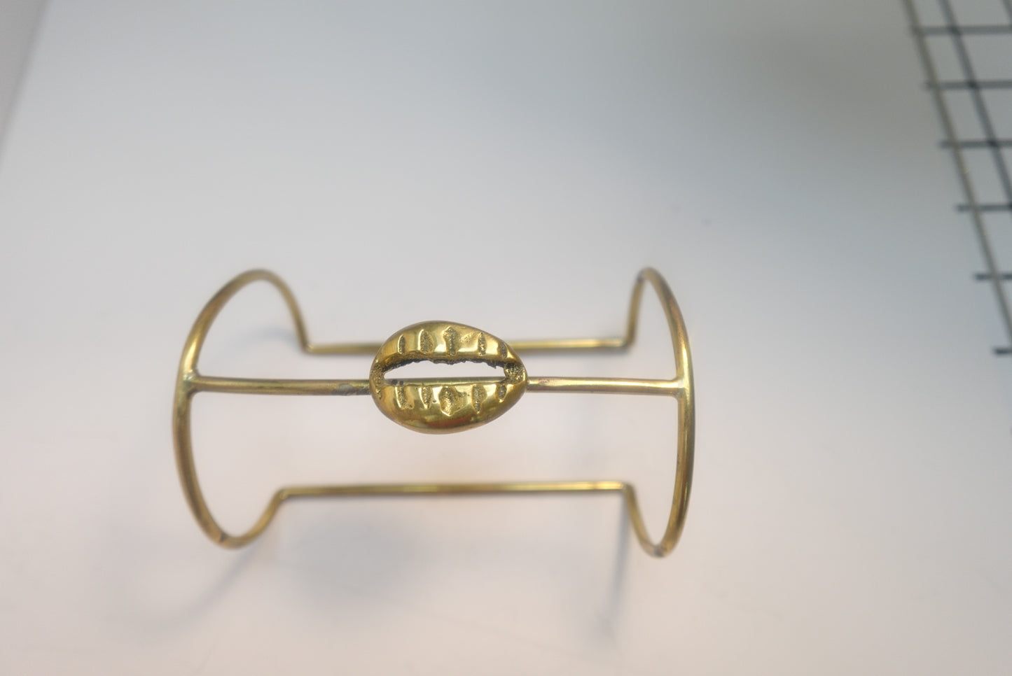 ‘SANAA’ Brass One Cowrie Shell Cuff bracelet