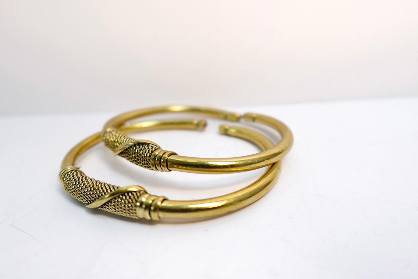 ‘Minaa’ Handcrafted Brass Cuff Bracelets