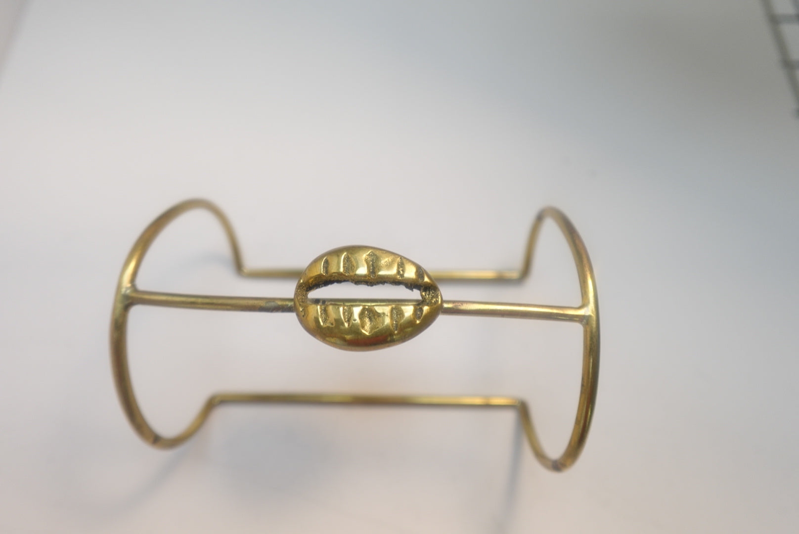‘SANAA’ Brass One Cowrie Shell Cuff bracelet