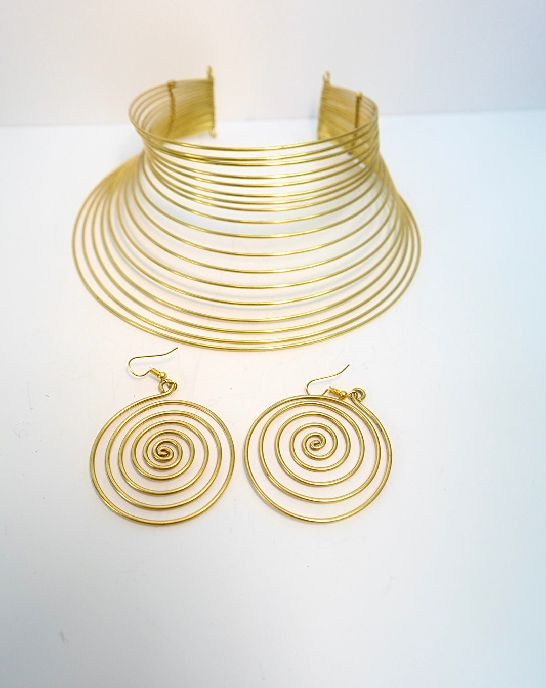 Aruna Brass Collar & Cuff Set
