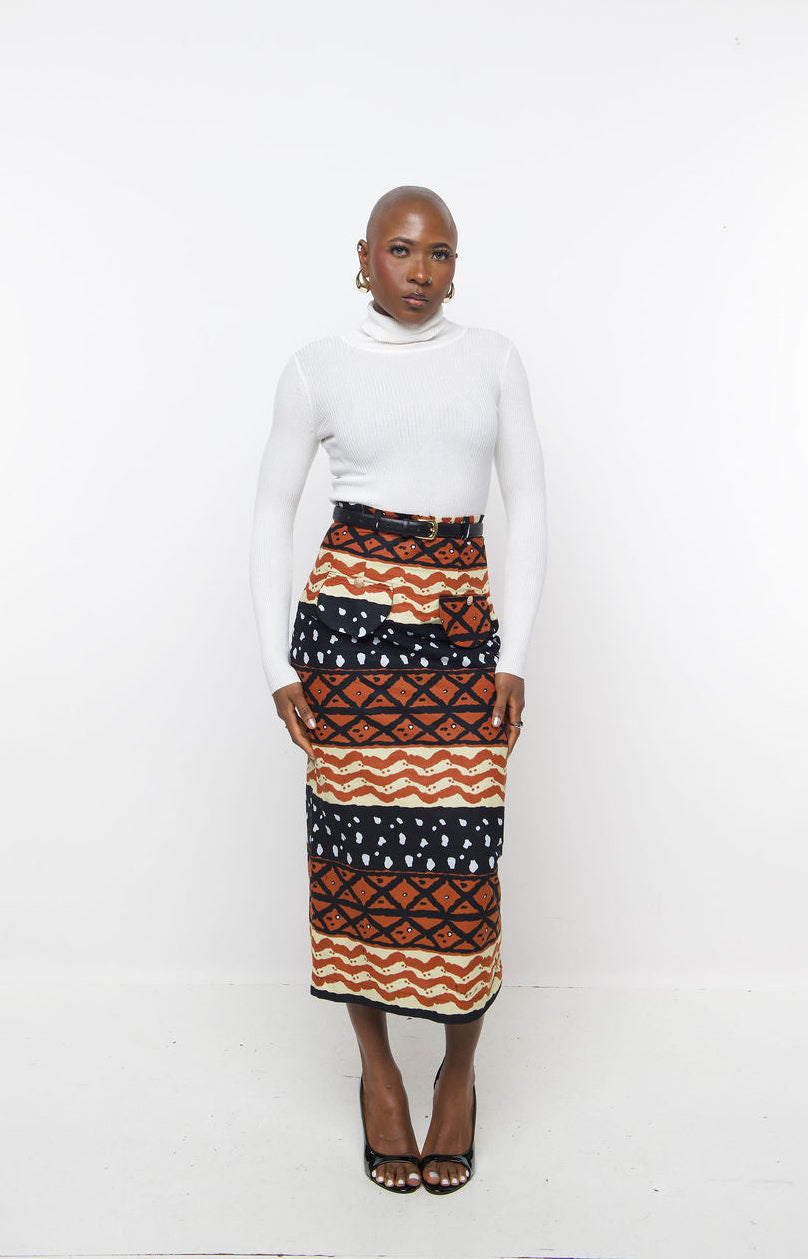 ‘Ndopii’  high waisted Pencil Skirt