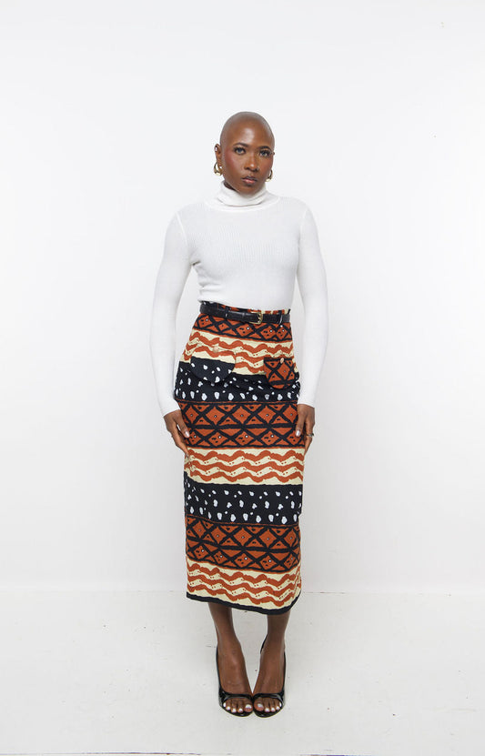 ‘Ndopii’  high waisted Pencil Skirt