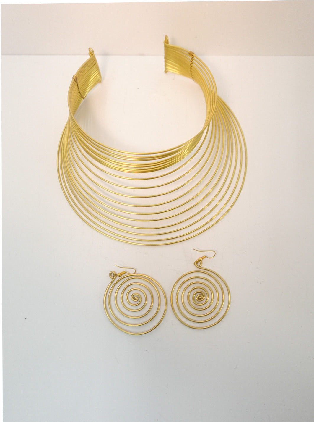‘SANAA’ African Spiral Choker Necklace & Earring Set