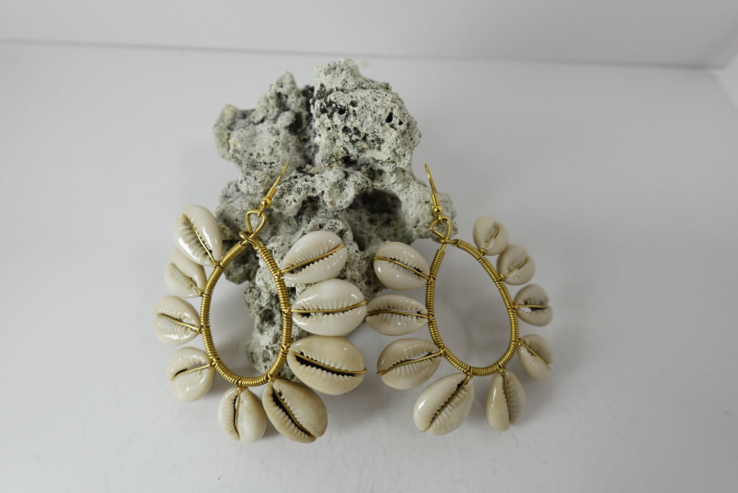 ‘Aminaa’ Cowrie Shell Statement Earrings