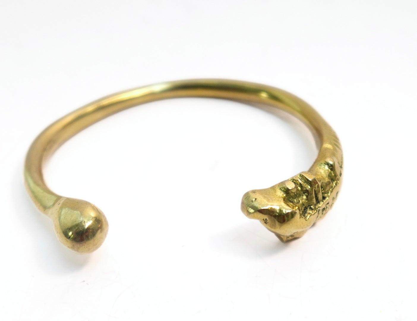‘Infinity’ Handcrafted Brass Panther Head Cuff Bracelet