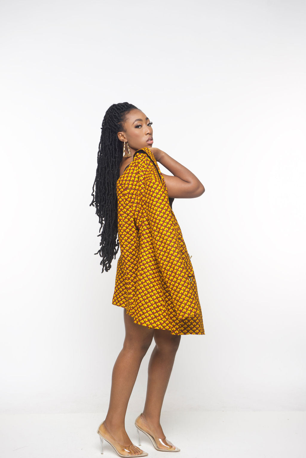 ‘Fola’ African Print Blazer and Skirt Set – Ankara Two Piece Suit for Women | Maison Aghaa