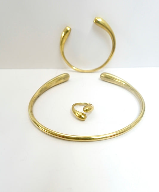 ‘Joy’ Bold Brass Jewelry Set