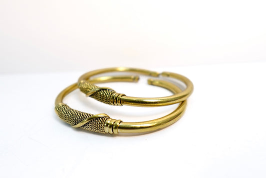 ‘Minaa’ Handcrafted Brass Cuff Bracelets