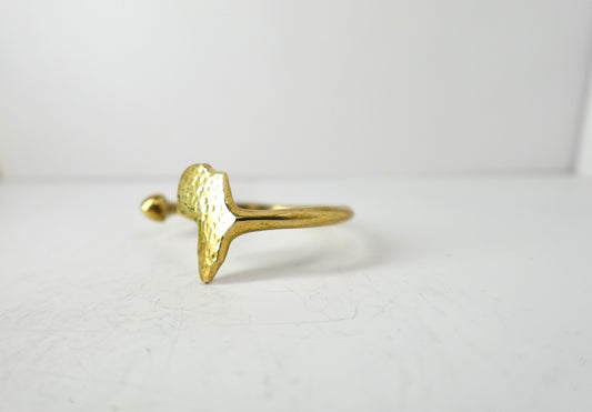‘SANAA’ Handmade Africa Map Brass Cuff Bracelet