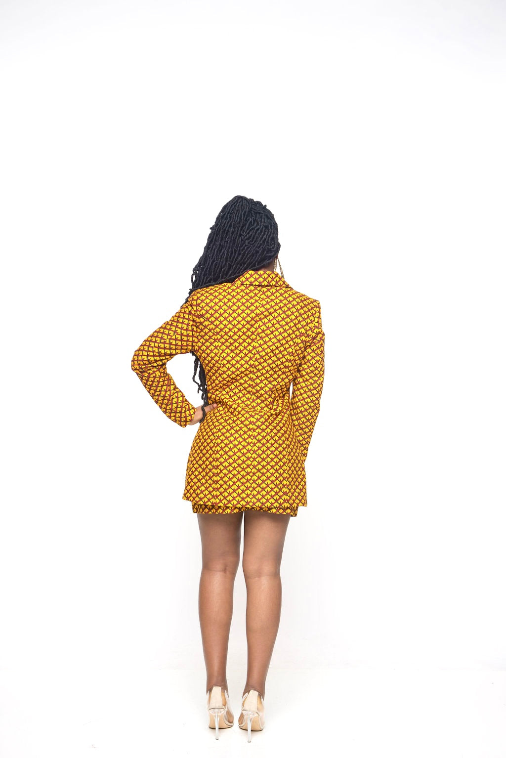 ‘Fola’ African Print Blazer and Skirt Set – Ankara Two Piece Suit for Women | Maison Aghaa