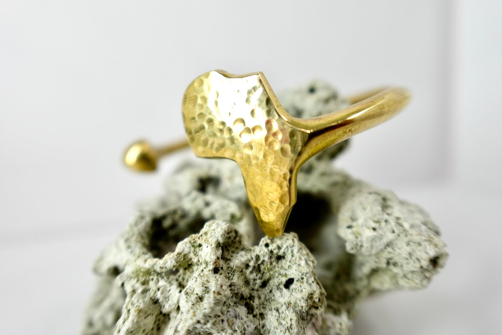 ‘SANAA’ Handmade Africa Map Brass Cuff Bracelet