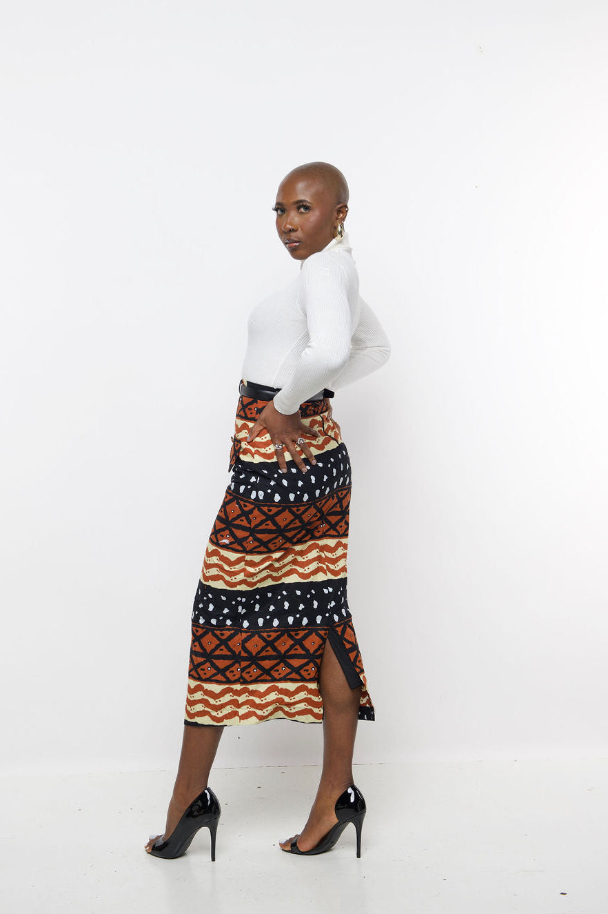 ‘Ndopii’  high waisted Pencil Skirt
