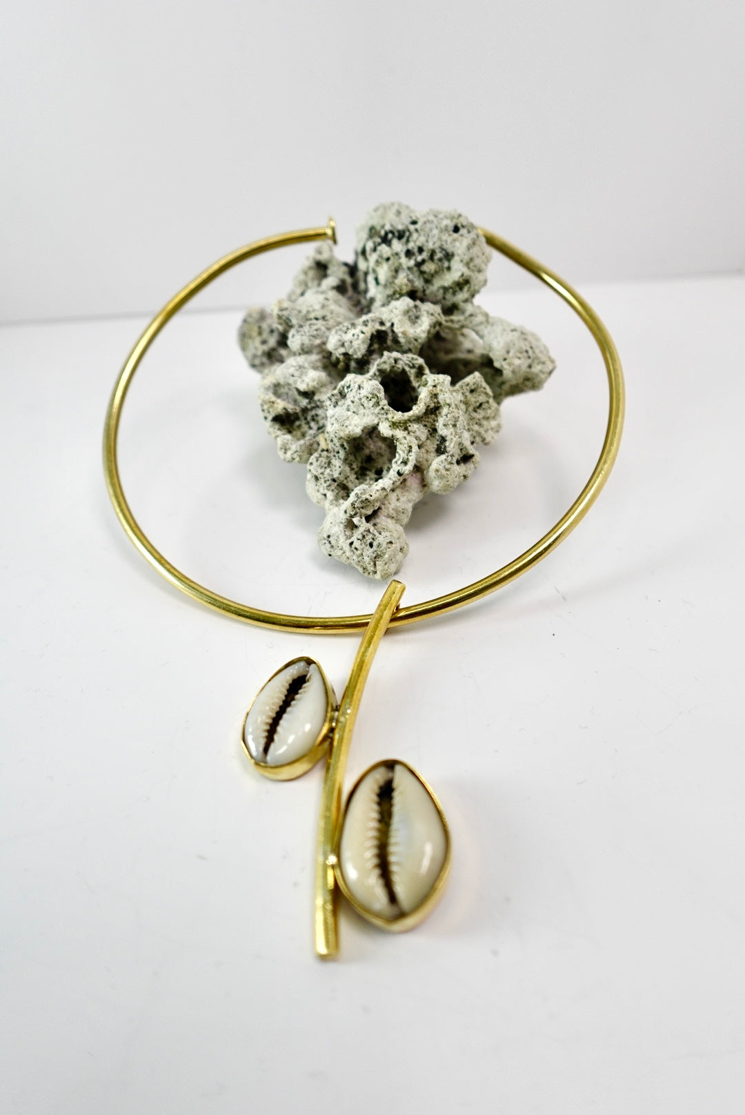 ‘Noraa’ Minimalist Cowrie Shell Choker