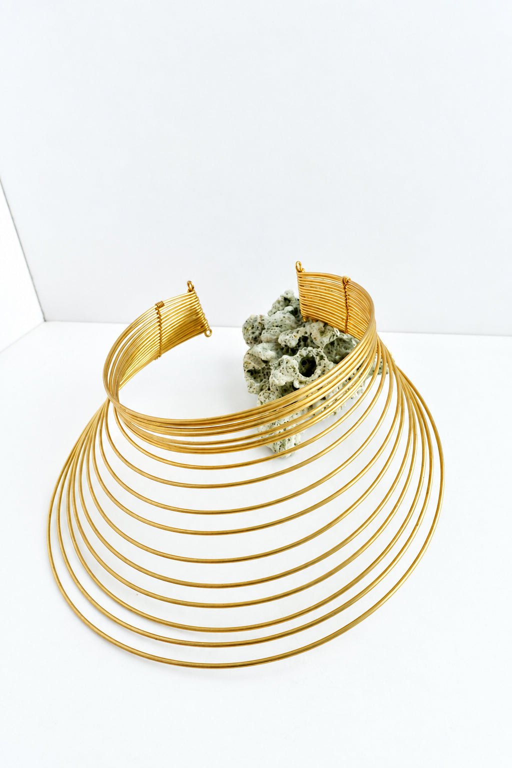 Aruna Brass Collar & Cuff Set