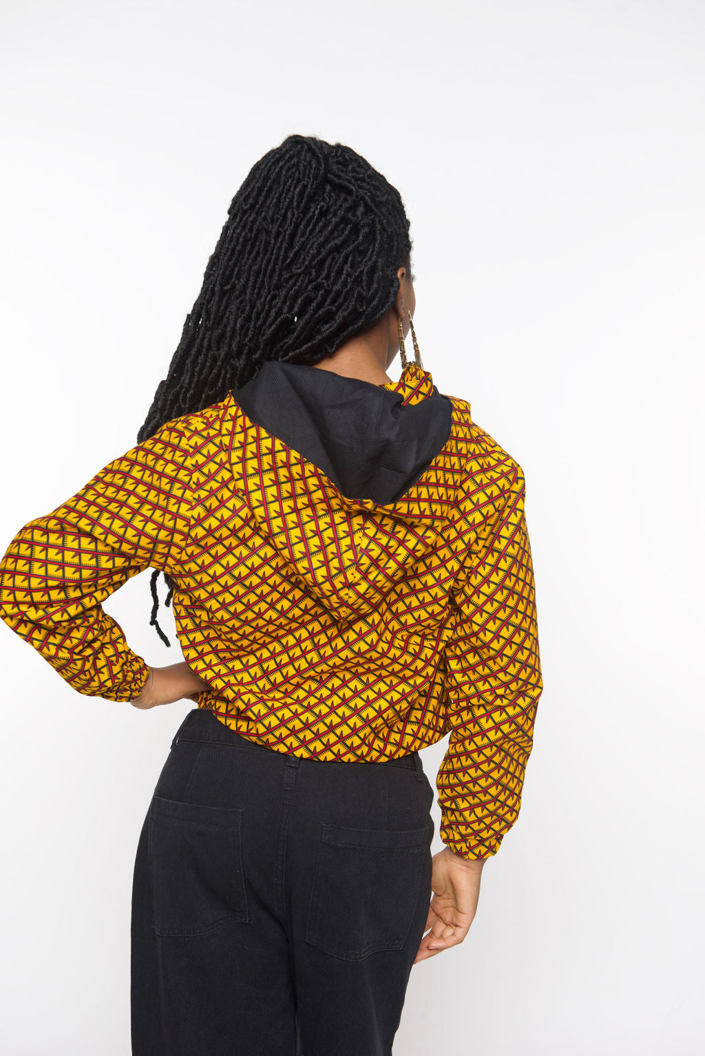 ‘Tifu’ Yellow African Print Hoodie Jacket
